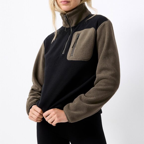 Zip Chest Pocket Turtleneck Sweater Jacket - Picture 1 of 3